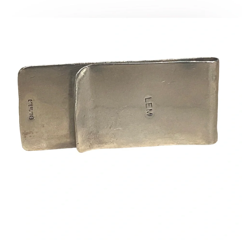 Vintage Sterling Silver & Turquoise Money Clip
